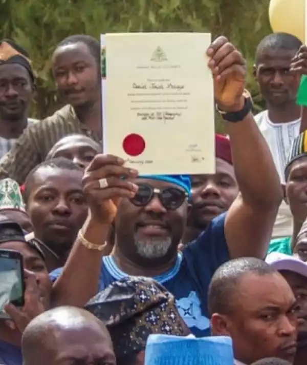 Photos: Dino Melaye Finally Collects His Certificate From Ahmadu Bello University, Zaria